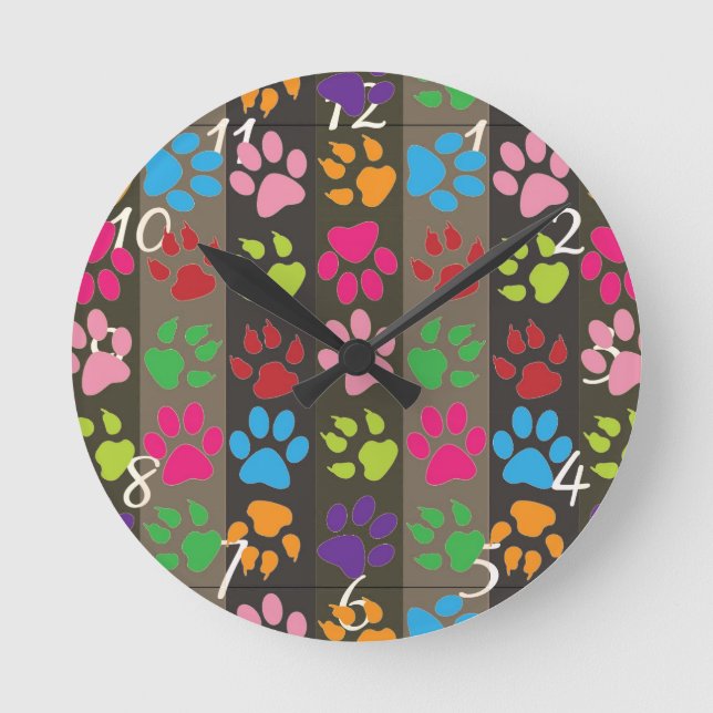 Paw Prints Clock (Front)