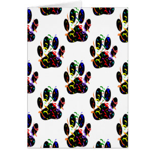 Paw Prints Confetti And Party Streamer Pattern