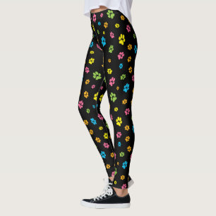 Paw prints Cute colourful Pattern Dog lovers Leggings