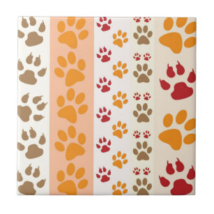 Paw Prints cute Dog Lovers Tile