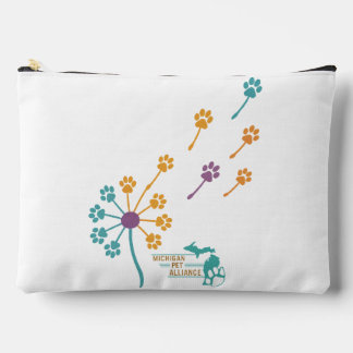 Paw Prints Dandelion Accessory Travel Pouch