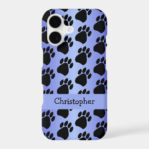 Paw Prints Design Blue Coloured
