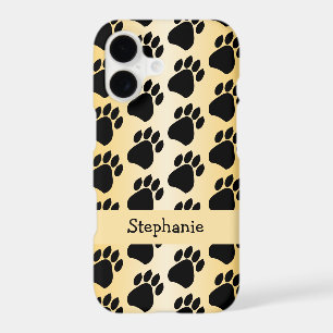 Paw Prints Design Orange Coloured