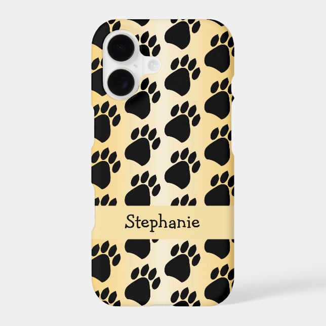 Paw Prints Design Orange Coloured (Verso)