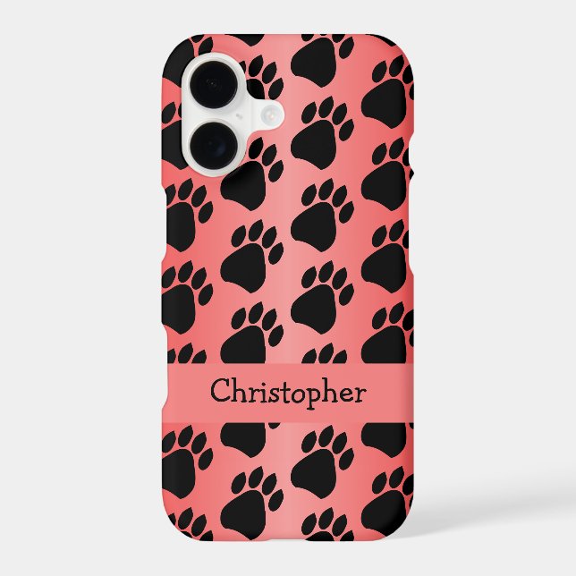 Paw Prints Design Red Coloured (Back)