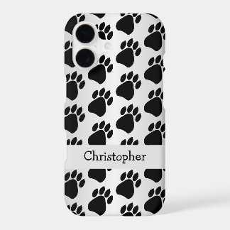 Paw Prints Design Silver Coloured