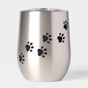 Paw Prints Design Thermal Wine Tumbler