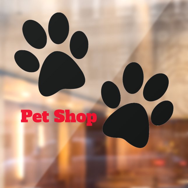 Paw Prints Design Window Cling (Sheet 2)