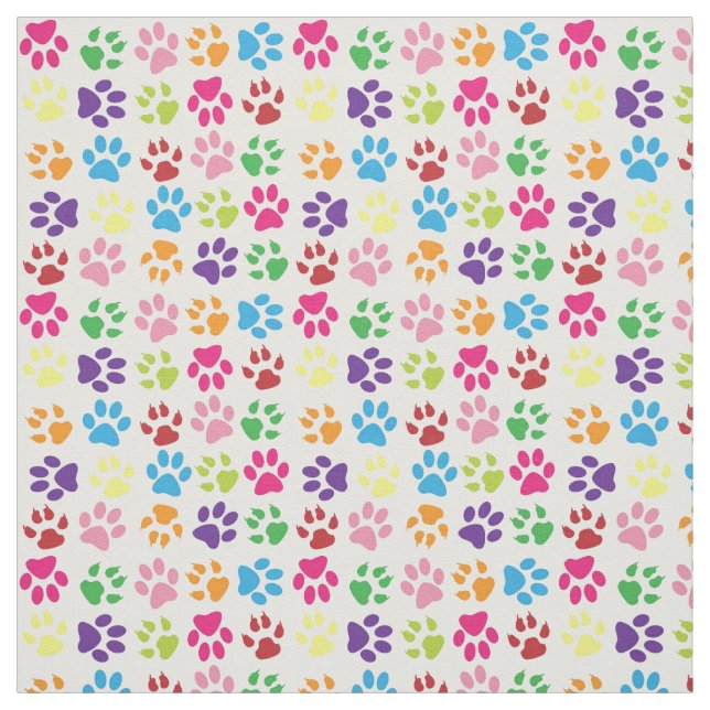 Paw Prints Fabric (Swatch)