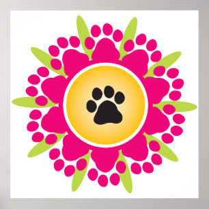 Paw Prints Flower