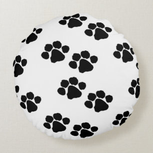 Paw Prints For Pet Owners Round Pillow