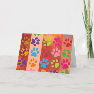 Paw Prints Greeting Cards