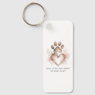 Paw Prints Heart Keychain