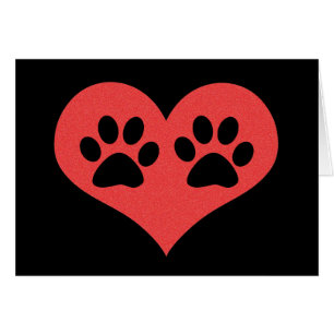 Paw Prints In My Heart by STaylor Greeting Card