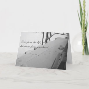 Paw Prints in the Snow Pet Sympathy Card