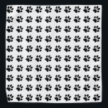 Paw Prints in White and Black Bandana<br><div class="desc">Paw Prints in White and Black - simple but great for an animal lover! Or for your pet!</div>