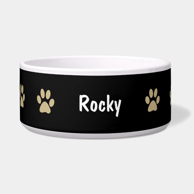 Paw Prints Large Dog Bowl (Front)