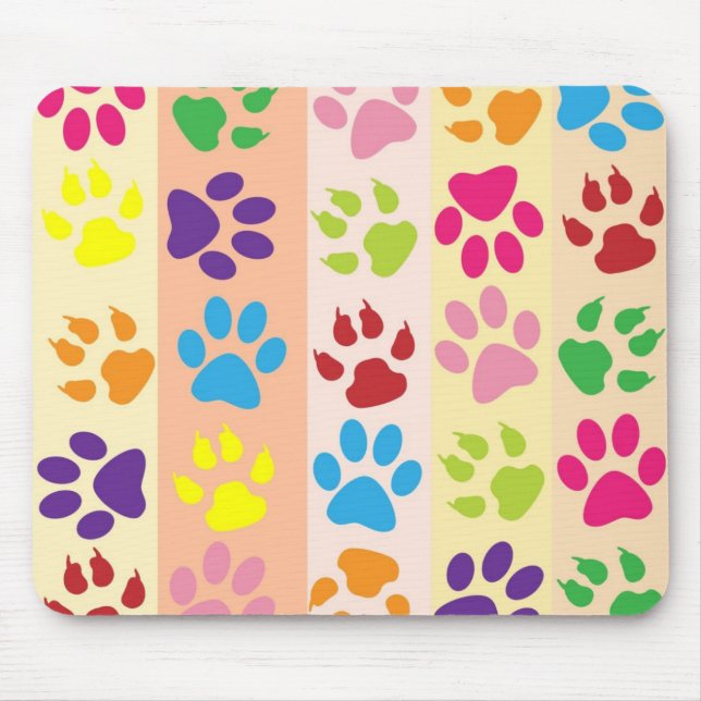 Paw Prints Mouse Pad (Front)