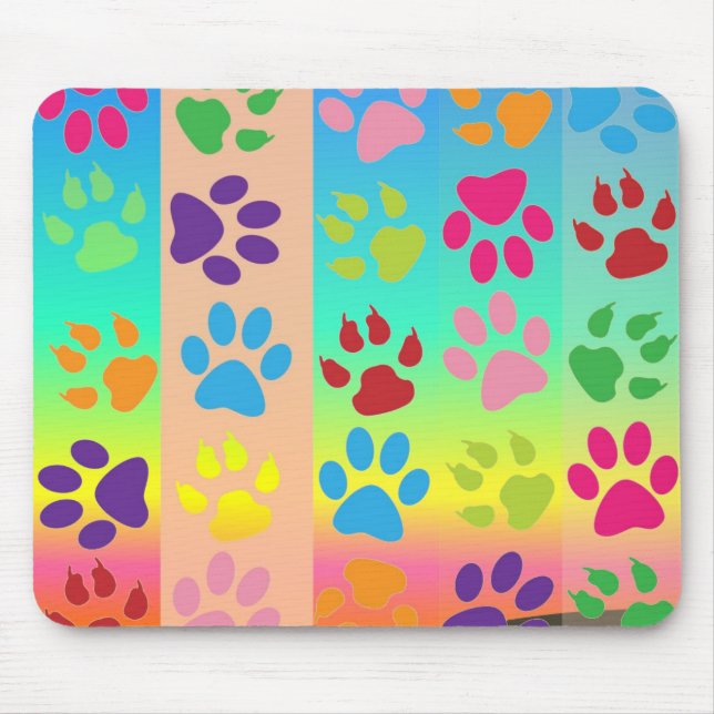 Paw Prints Mouse Pad (Front)