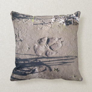 Paw Prints (nature series) Throw Pillow