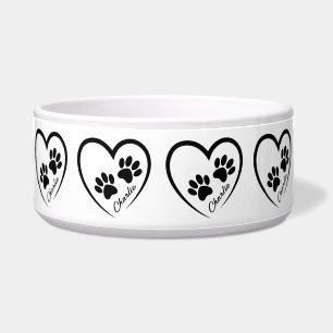 Paw Prints of Love Dog Bowl