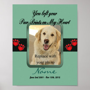 Paw Prints on My Heart - Mint Green