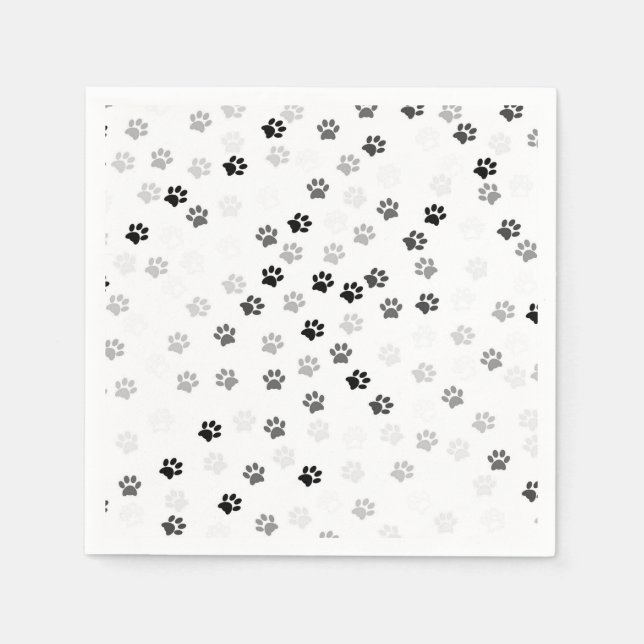 Paw Prints Paper Napkins for Dog Lovers (Front)