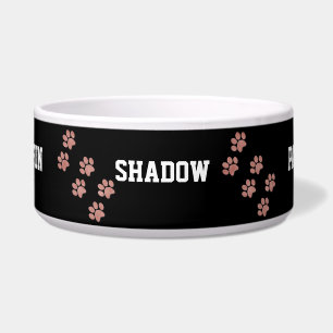 Paw Prints Personalized Dog Food Feeding Dish