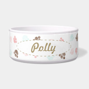 Paw Prints Personalized Mocha Baby