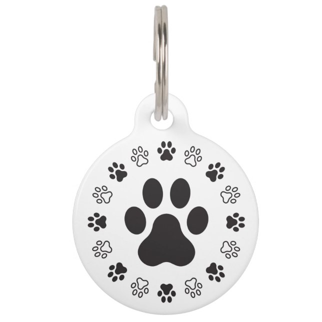 Paw Prints  Pet Tag (Front)