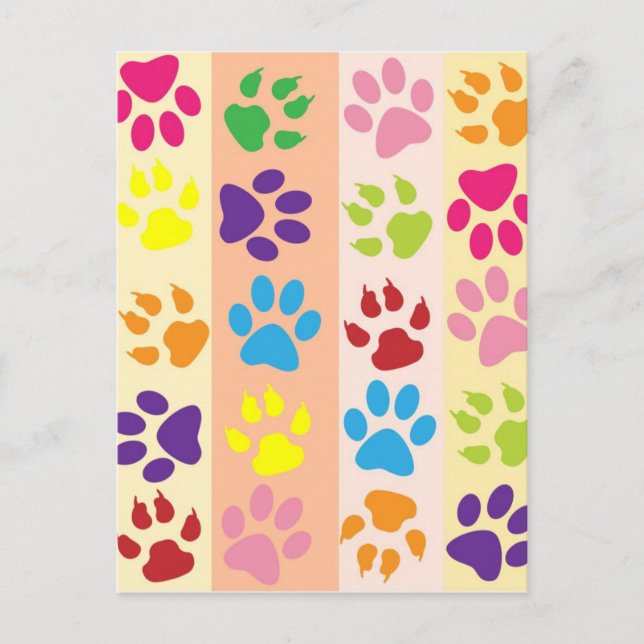 Paw Prints Postcard (Front)