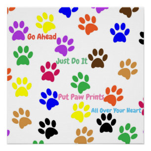 Paw Prints Poster