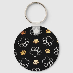 Paw Prints Templare Gifts Keychain