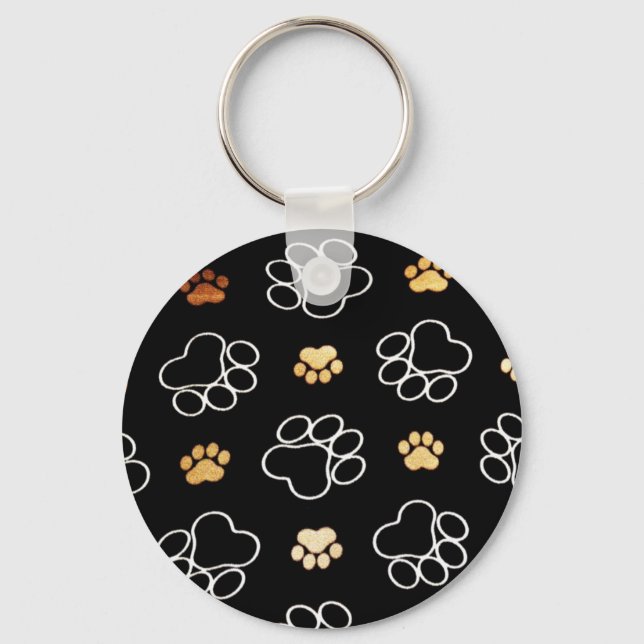 Paw Prints Templare Gifts Keychain (Front)