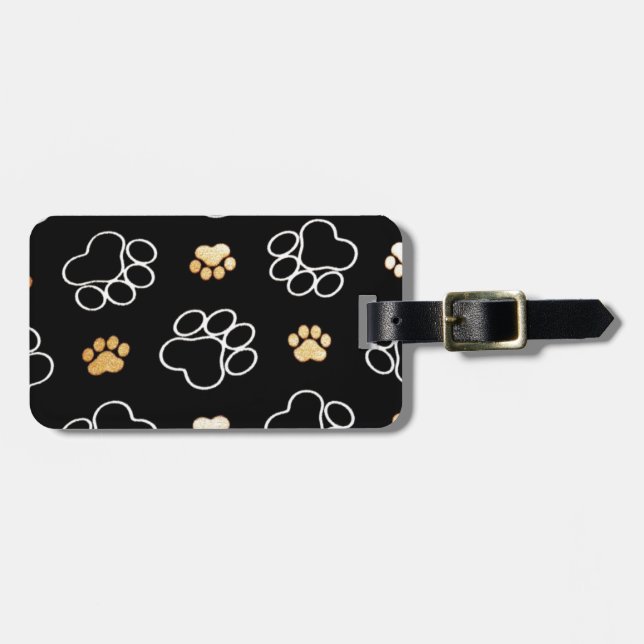Paw Prints Templare Gifts Luggage Tag (Front Horizontal)