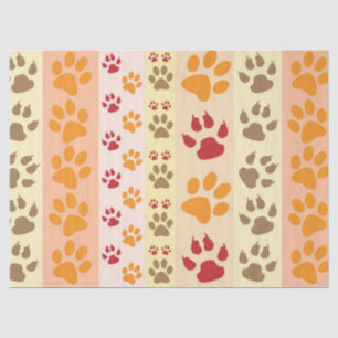 paw prints tissue paper