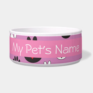 Paw prints with hearts on pink personalized