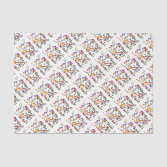 PAW PRINTS YELLOW BIRD TISSUE PAPER (Front)