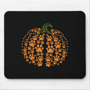 Paw Pumpkin Print Pumpkin Dog Women Halloween Than Mouse Pad