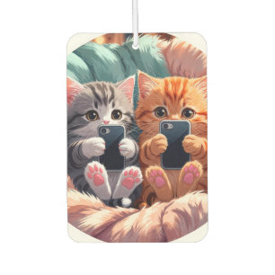 Paw-sitive Vibes – Fluffy Kittens Taking Selfies Air Freshener
