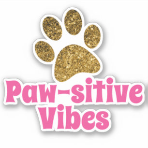 Paw-sitive Vibes   Glitter Paw Print Vinyl