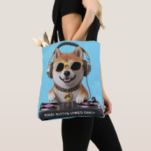Paw-sitive Vibes Only – DJ Shiba Inu Dog Art