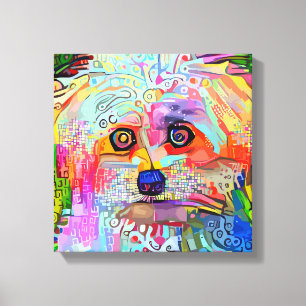 Paw-sitive Vibes Stretched Canvas Print