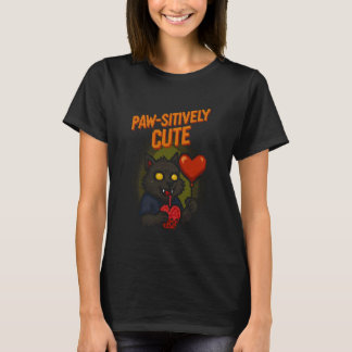 Paw-sitively Cute Funny Pixel Art Werewolf Hallowe T-Shirt
