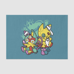 Paw-sitively Frightful Monstrous Cats Halloween Tissue Paper