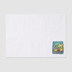 Paw-sitively Frightful Monstrous Cats Halloween Tissue Paper