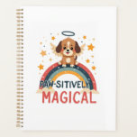 Paw-sitively Magical Puppy Vintage Rainbow Angel D Planner<br><div class="desc">Paw-sitively Magical Puppy Vintage Rainbow Angel Dog Cute Retro Vector Design 2</div>