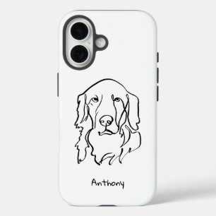 Paw-sitively Serious Golden Retriever  iPhone 16 Case