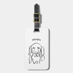 Paw-sitively Serious Golden Retriever  Luggage Tag