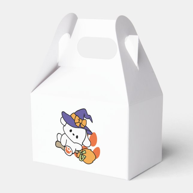 Paw-some Witch in Training – Cute Halloween Dog  Favor Box (Front Side)